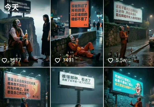 一条视频竟然15W赞！用AI制作小丑自嘲扎心文案视频，当下非常火爆的短视频流量神器-倾慕云小窝
