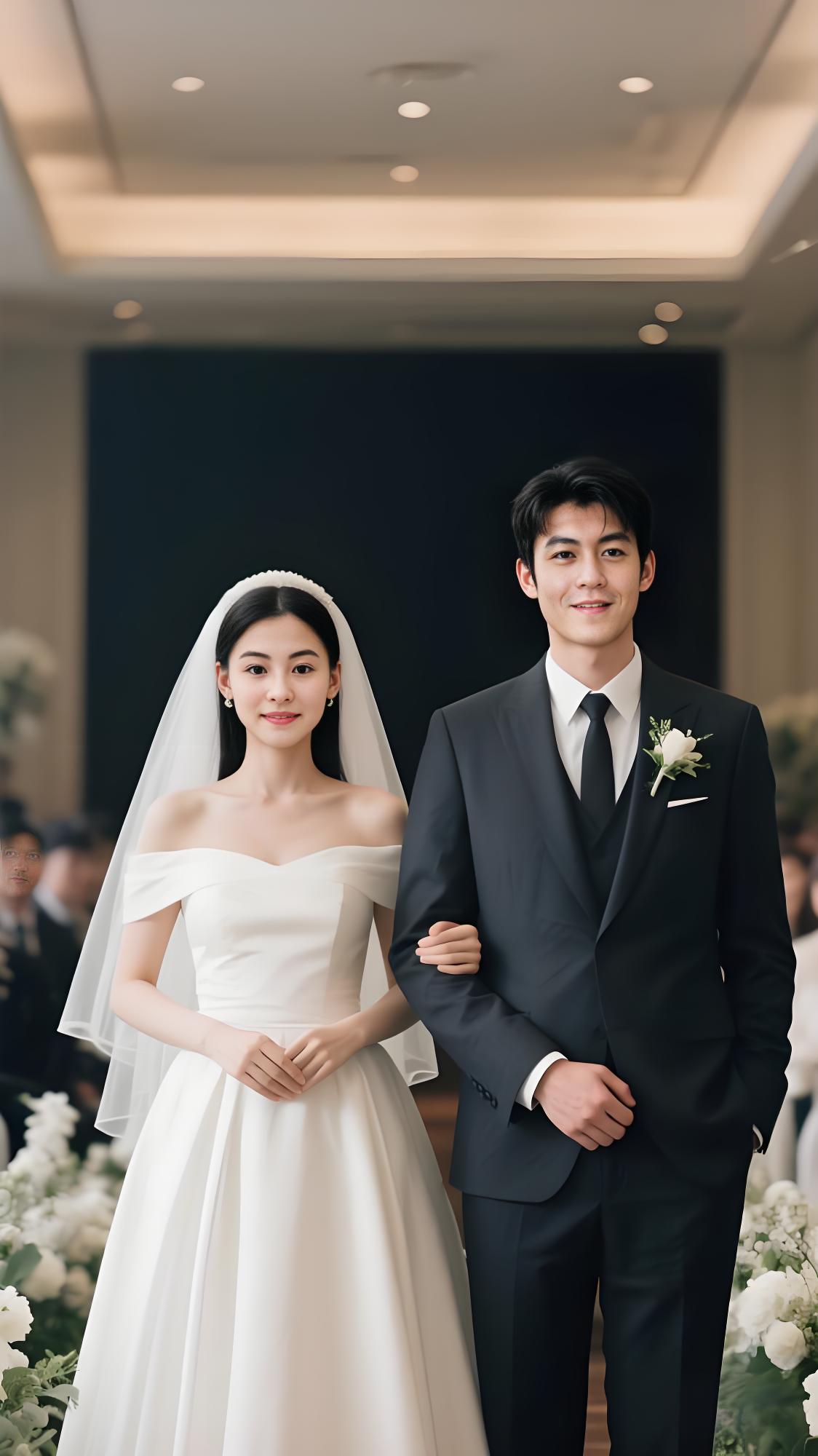 AI高级绘图指令|图像参考合成婚纱指令 - 万类AI-万类AI