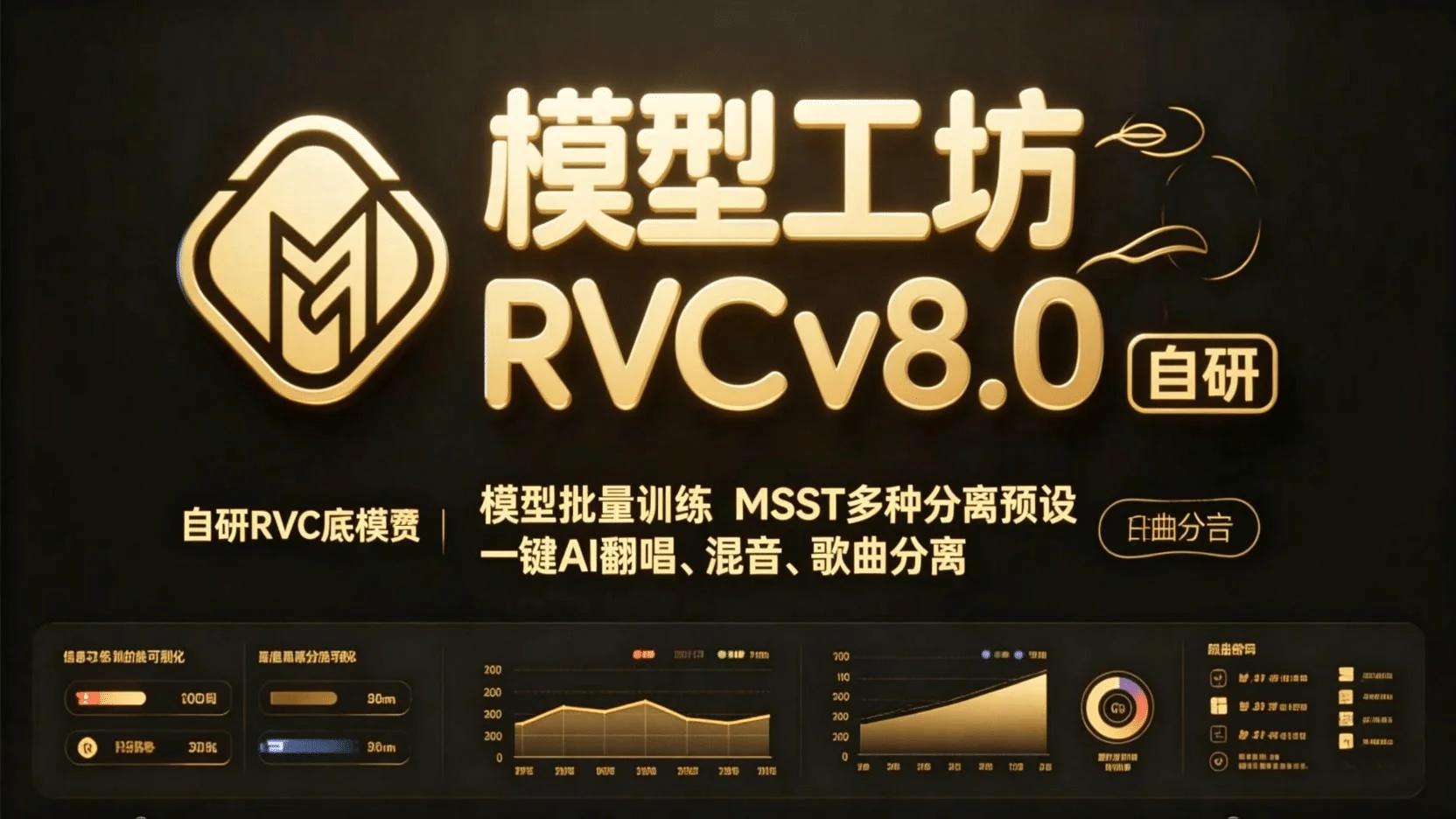 RVCv8.0 自研AI底模 效果更优 模型批量训练 MSST分离预设 VIP版本-RVC模型工坊官方