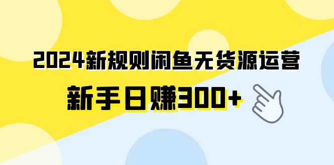 2024新规则闲鱼无货源运营新手日赚300+ 随便写写 第1张