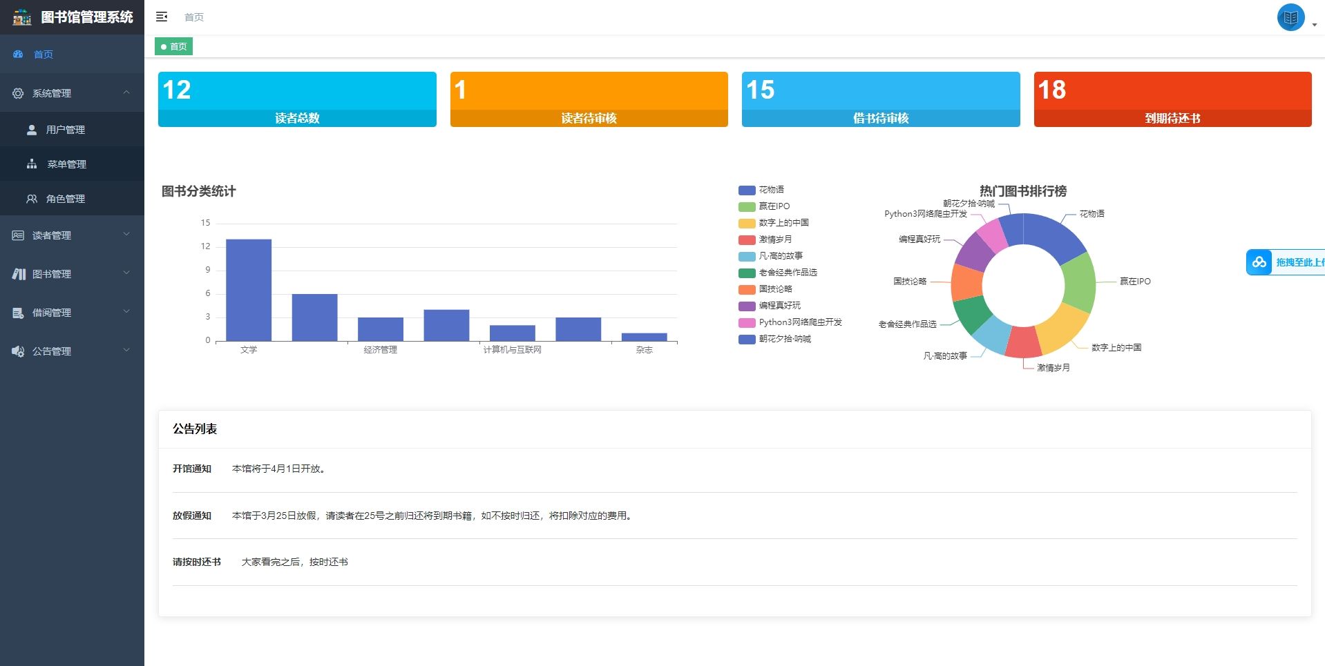 Springboot图书馆管理系统前后端分离版本加论文 PHP源码 第2张