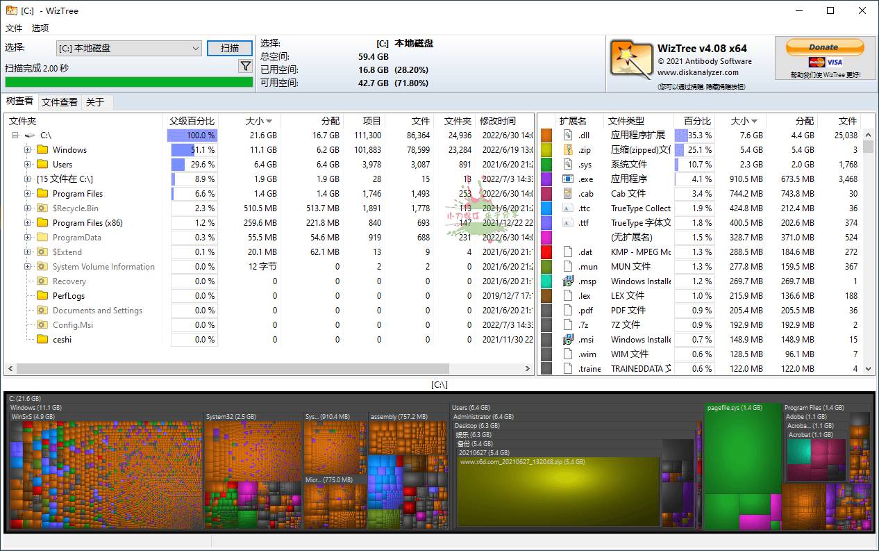 WizTree磁盘分析工具v4.17便携版