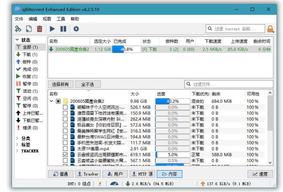 BT下载利器qBittorrent 4.6.4.1便携增强版