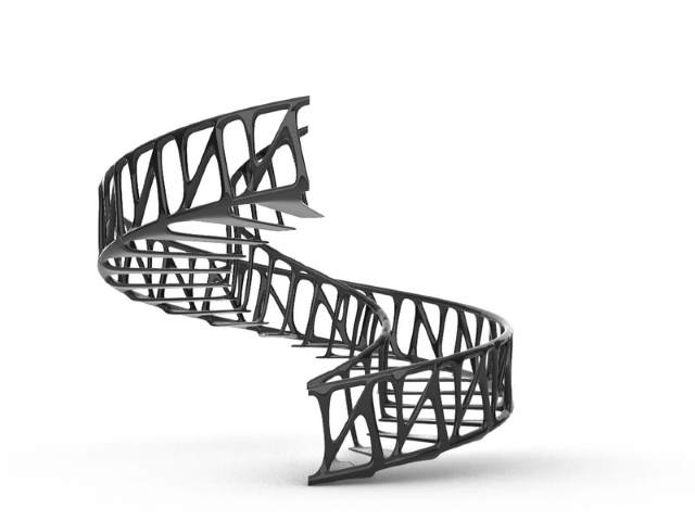 骨头骨架旋转楼梯Rhino犀牛模型下载