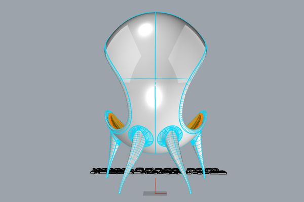 蛋壳沙发椅Rhino犀牛模型下载