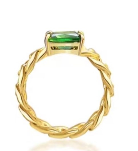 祖母绿O字链戒指Rhino犀牛模型下载