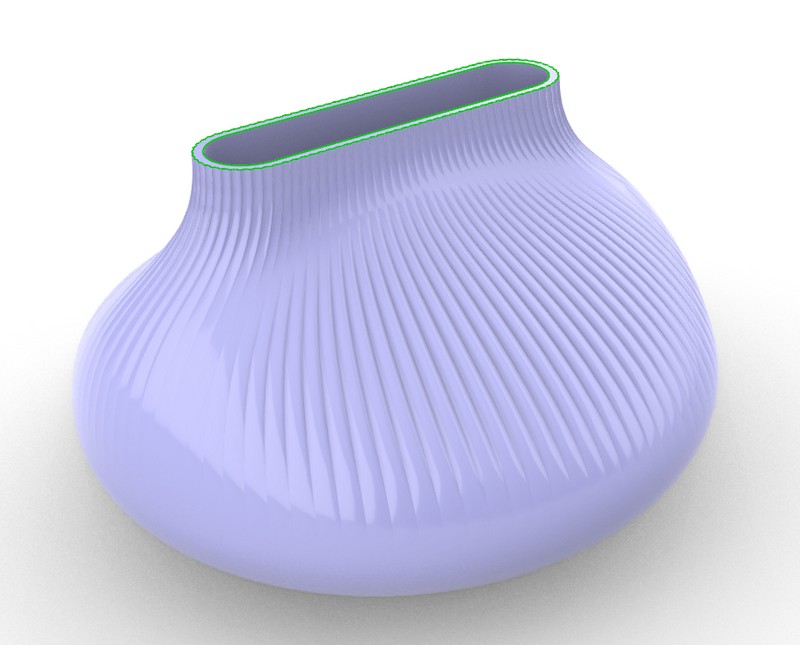 凹缝罐子纹理花瓶Rhino犀牛模型下载