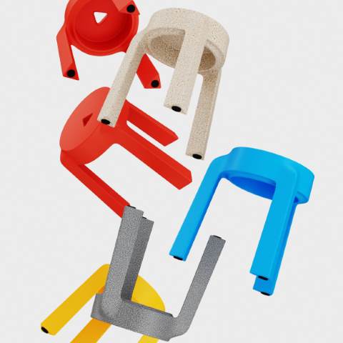 塑料凳子Rhino犀牛模型下载