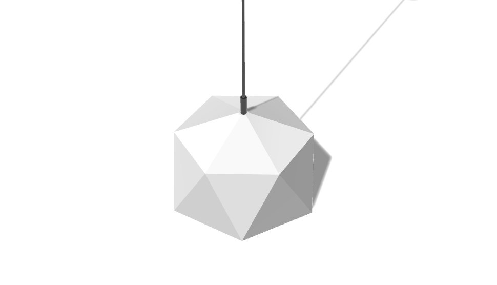 几何体等边三角面吊灯Rhino犀牛模型下载