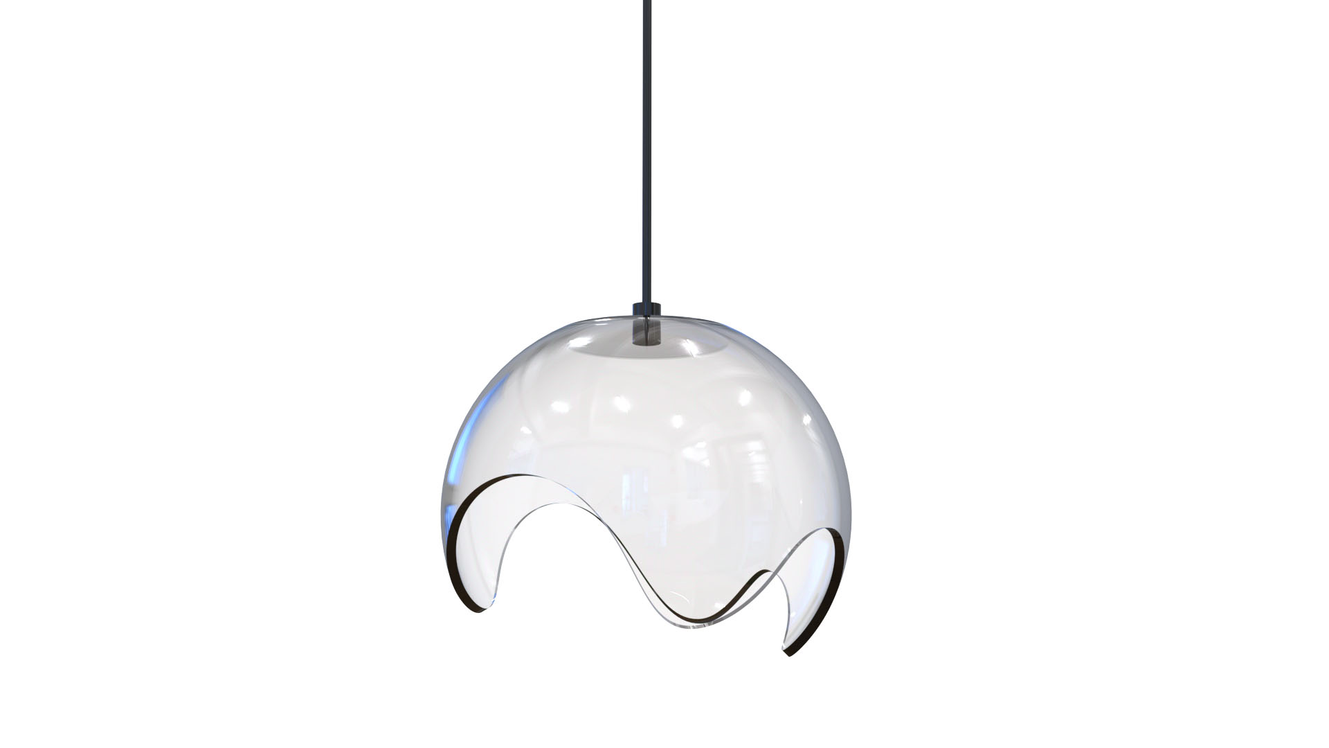 球形不规则波浪吊灯Rhino犀牛模型下载