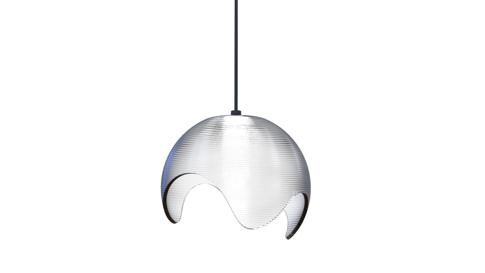 球形不规则波浪吊灯Rhino犀牛模型下载