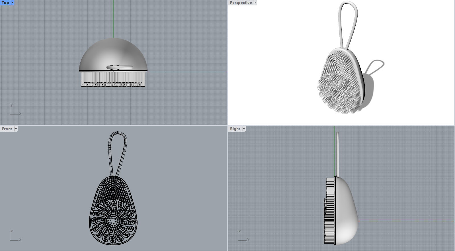 硅胶洗澡搓洗澡刷Rhino犀牛3dm模型源文件下载