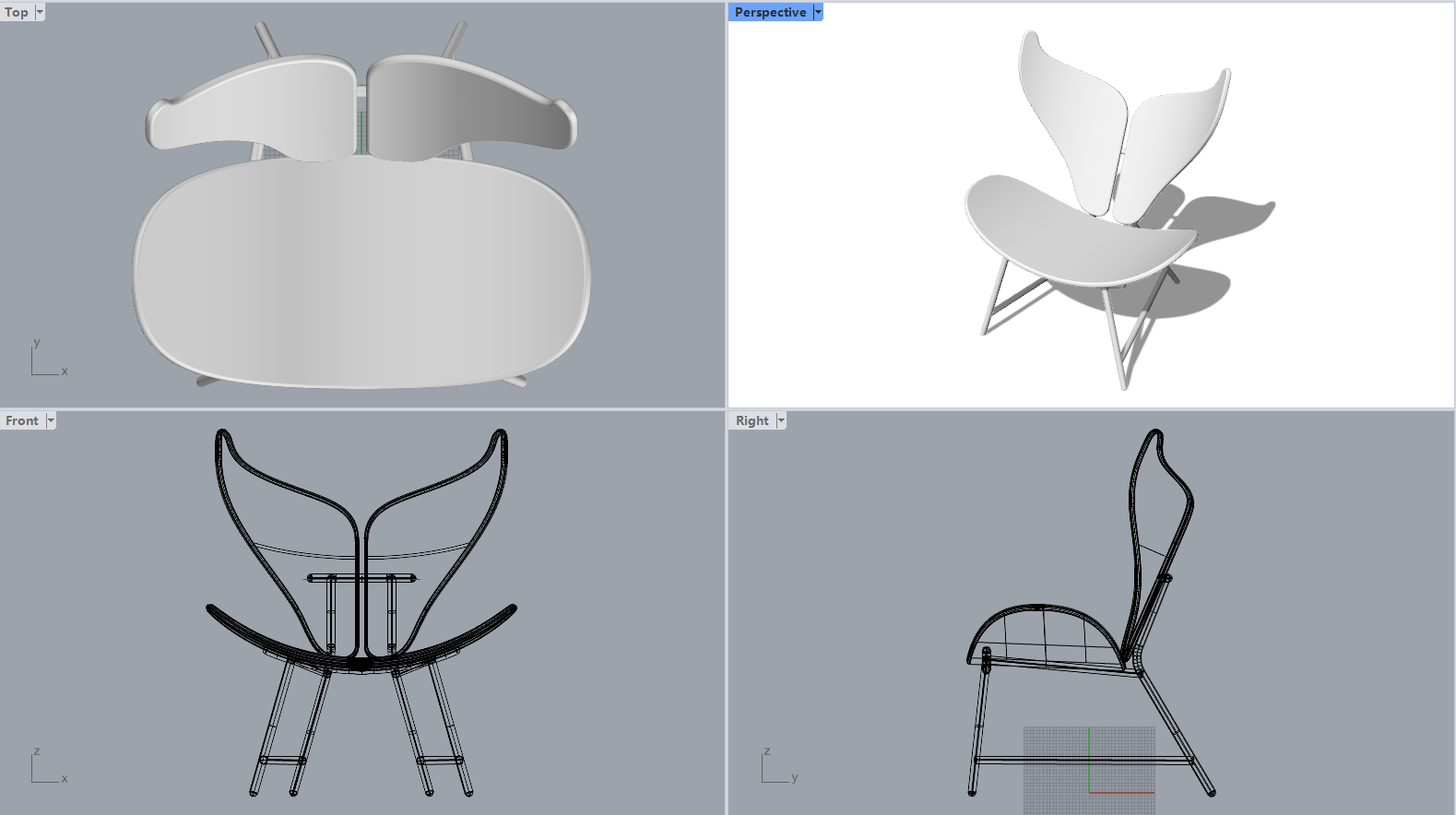 鲸尾椅Rhino犀牛3dm模型源文件下载