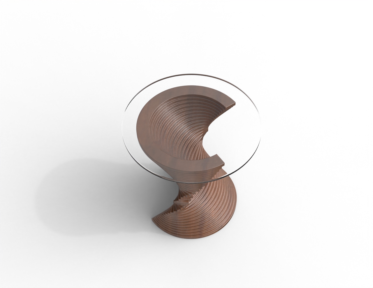 螺旋边几茶几Rhino犀牛3dm模型源文件下载