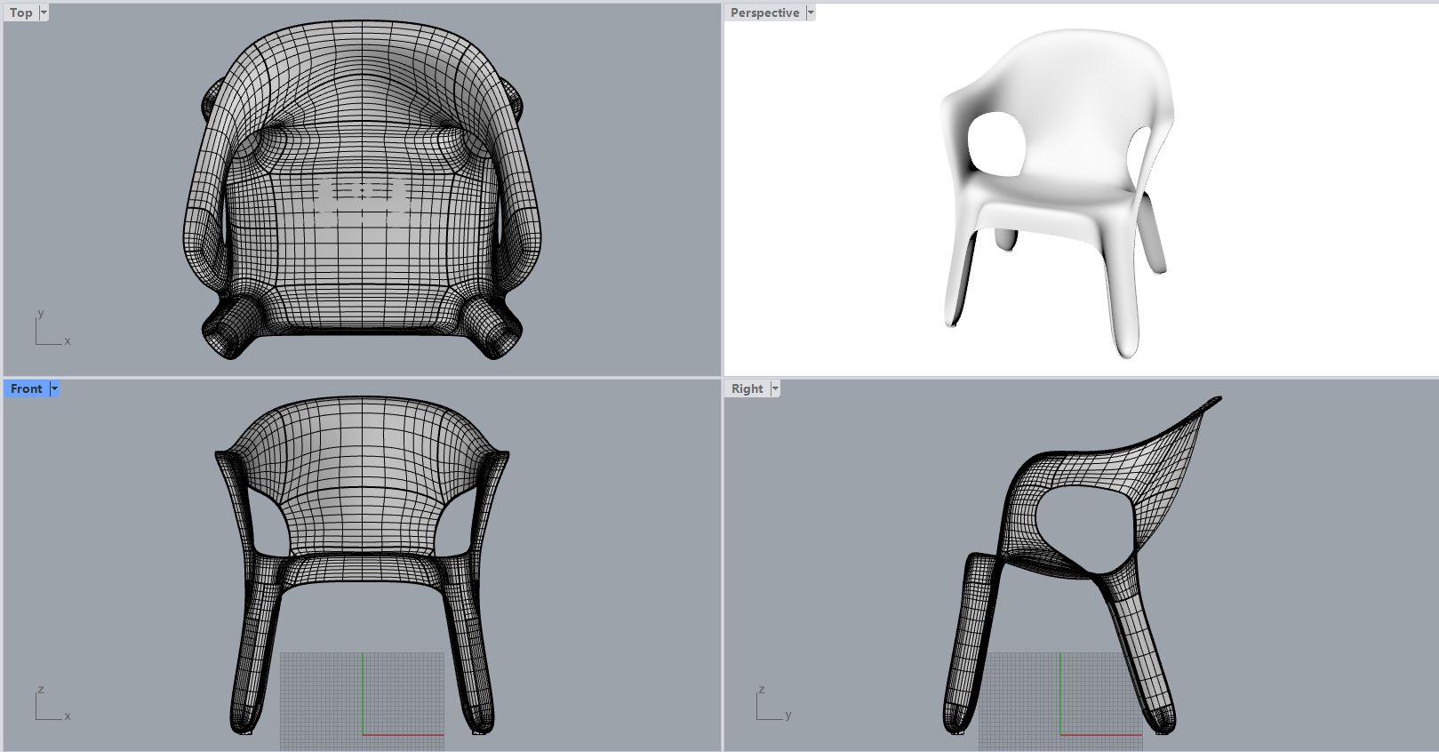 MagisEasyChair塑料休闲椅Rhino犀牛3dm模型源文件下载