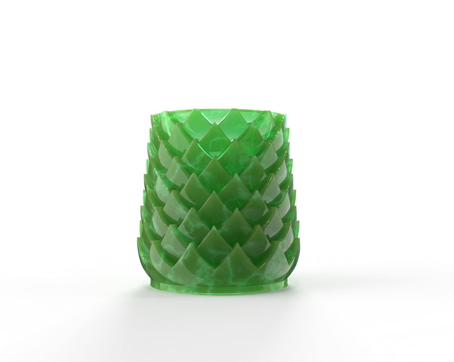 竹笋玉石笔筒Rhino犀牛模型下载