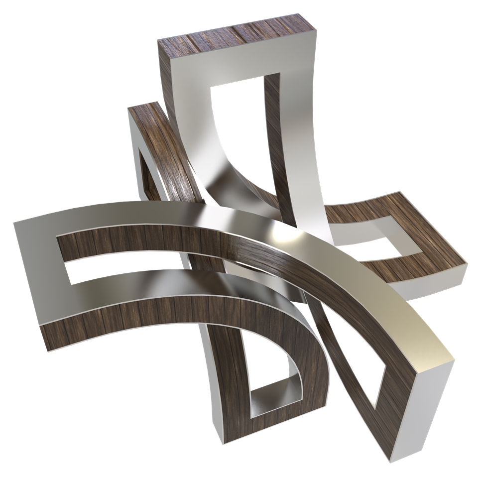 六面体弧形衔接循环雕塑犀牛Rhino模型下载