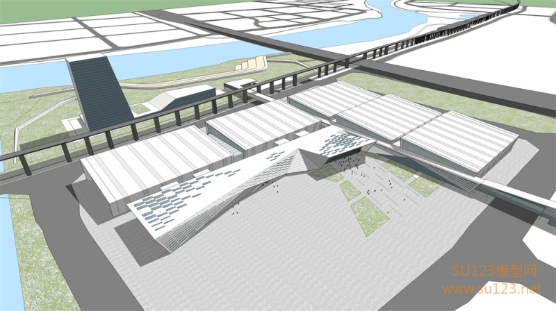 广东潭州国际会展中心SU模型