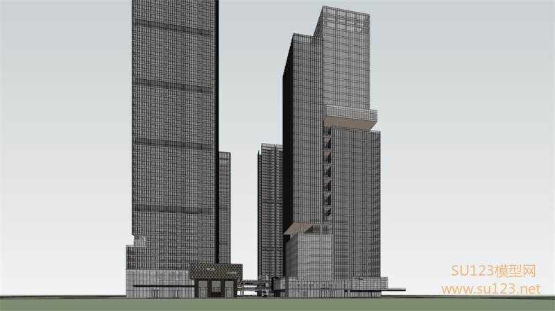 深圳招商中环综合体SU模型