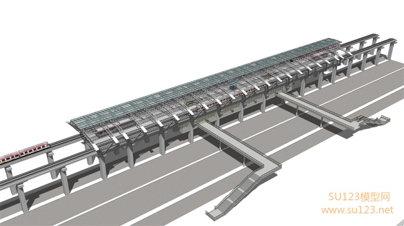 光明路轻轨站SU模型