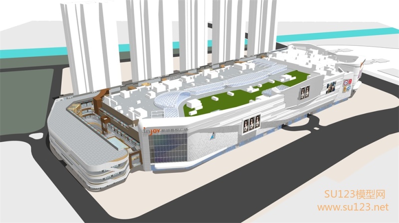 泰兴吾悦广场商业综合体SU模型