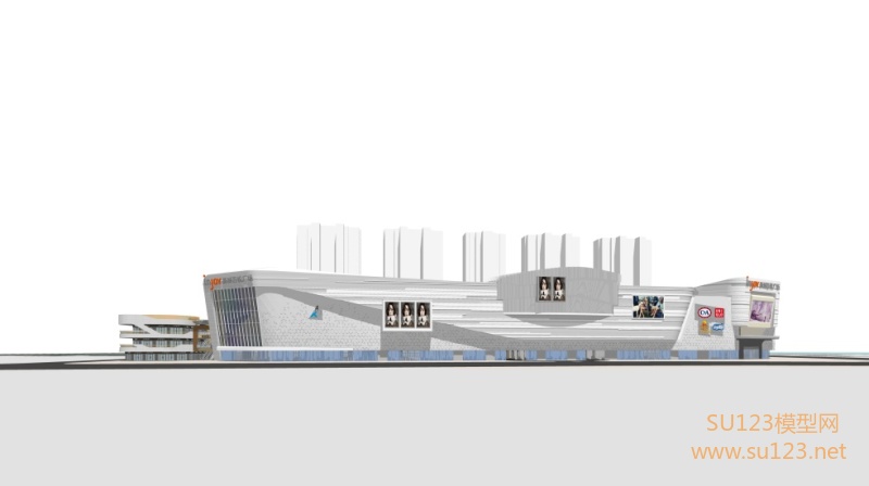 泰兴吾悦广场商业综合体SU模型