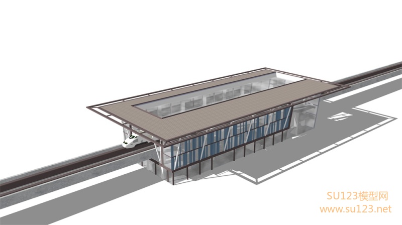 轻轨站地铁站SU模型