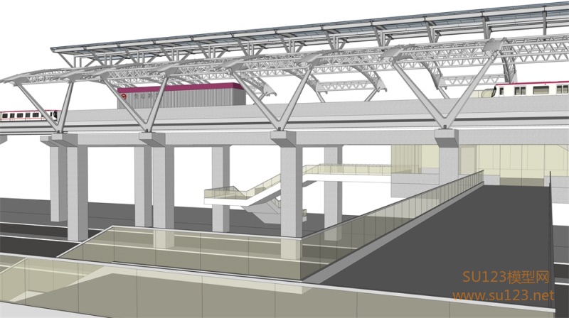 光明路轻轨站SU模型