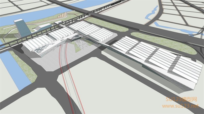 广东潭州国际会展中心SU模型