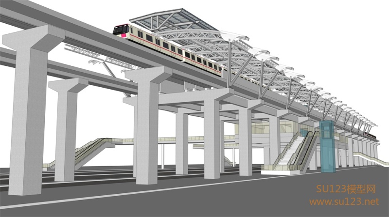 光明路轻轨站SU模型