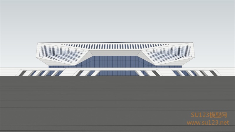 盐城高铁站SU模型